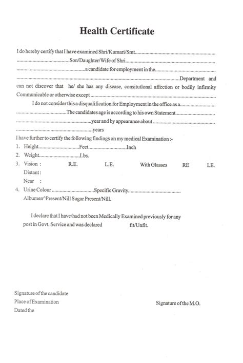 1. ISSUANCE OF HEALTH CERTIFICATES for NEW .